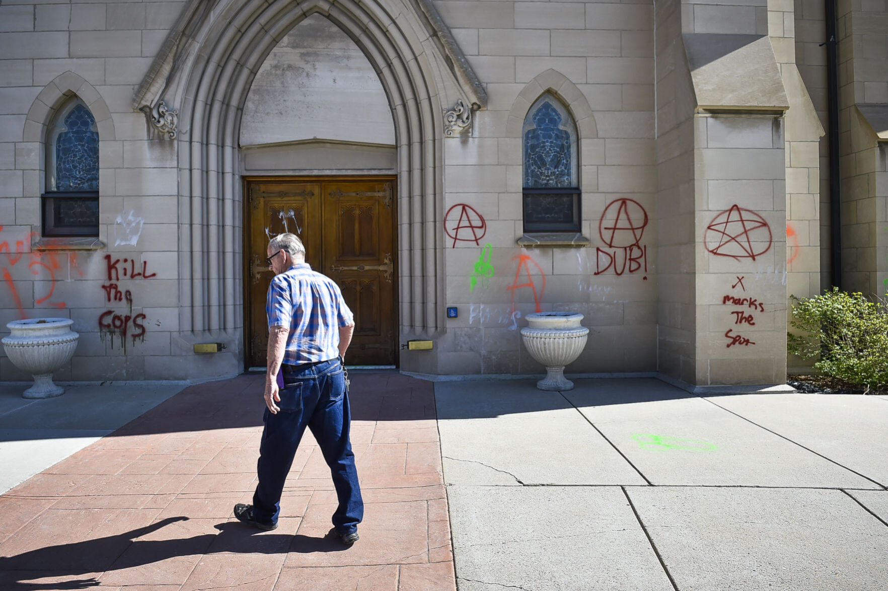 Cathedral Vandalism